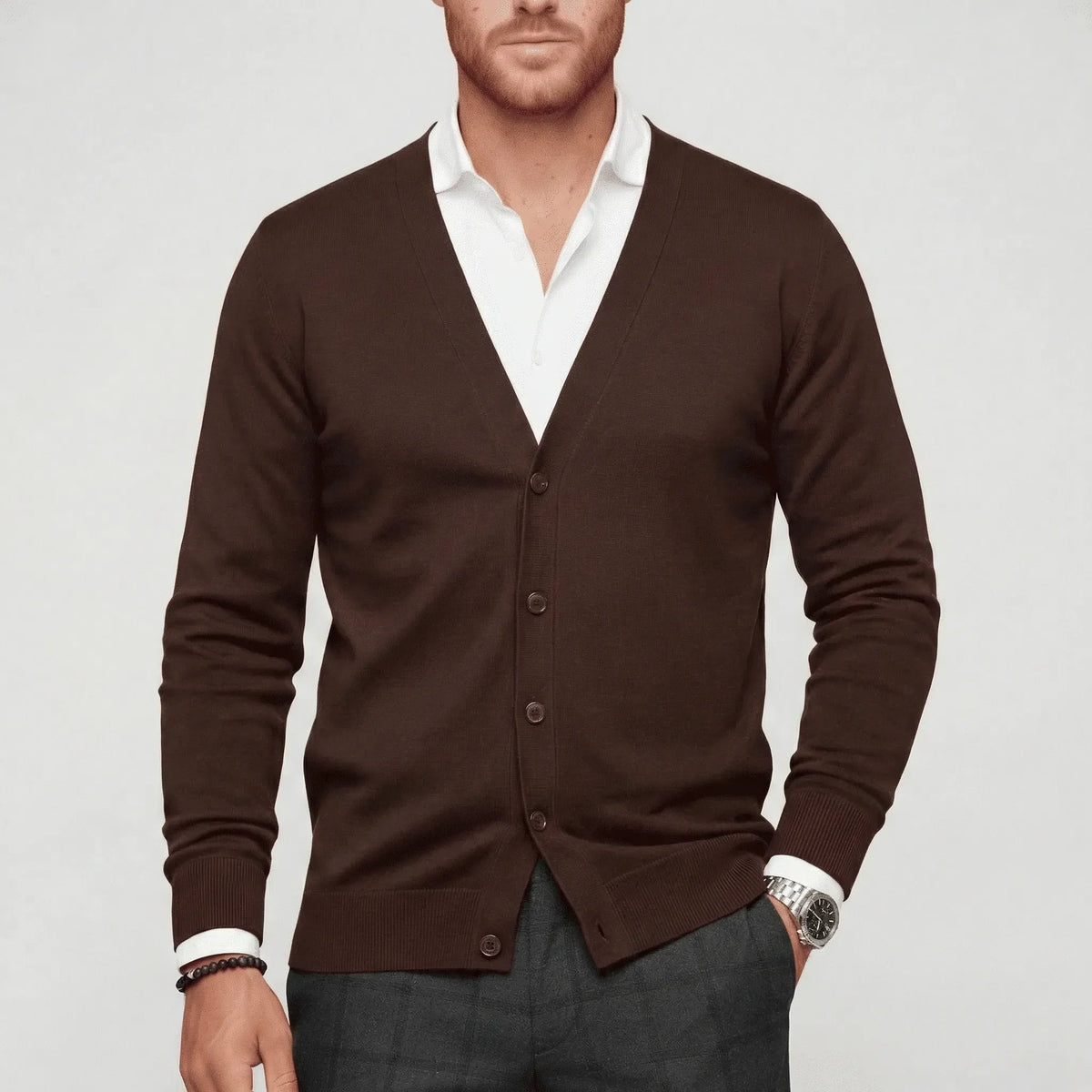 Slim-Fit Long-Sleeve Cardigan