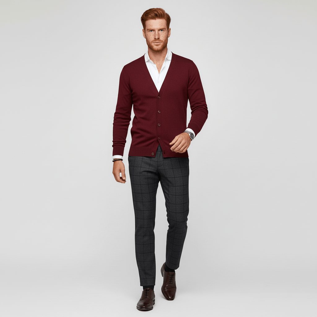 Slim-Fit Long-Sleeved Cardigan