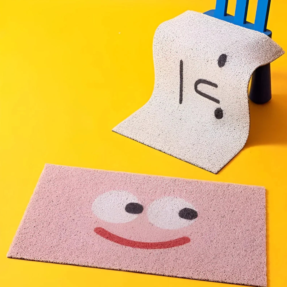Smiley Face Doormat - Non-Slip Entrance Mat - Playful Indoor/Outdoor Rug - Image 2