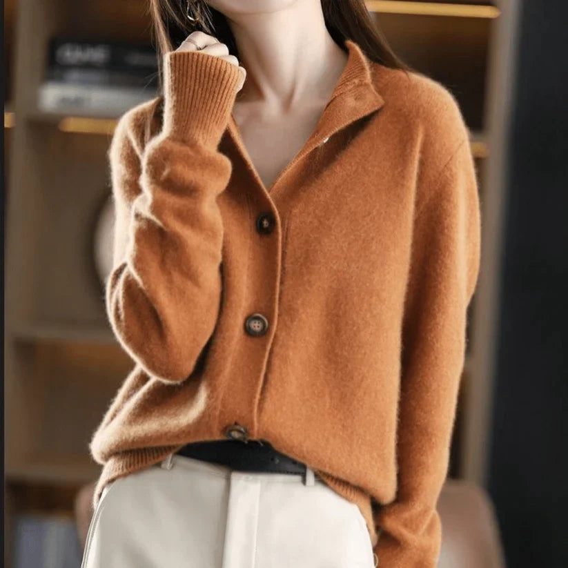 Soft Cashmere Relaxed-Fit Cardigan | Ideal for Autumn Evenings