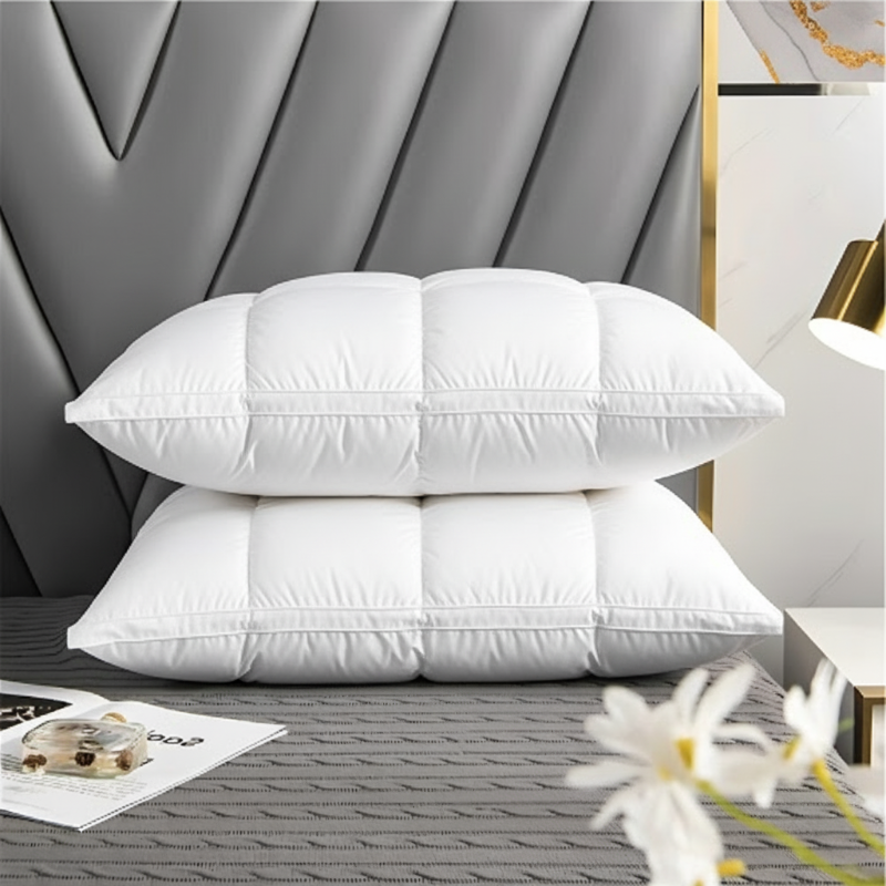Soft Goose Down Sleeping Pillow – Hypoallergenic, Breathable and Comfortable for Sleeping
