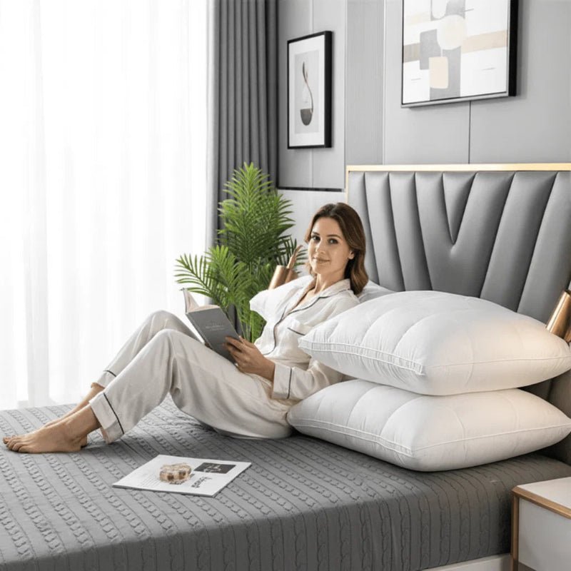 Soft Goose Down Sleeping Pillow – Hypoallergenic, Breathable and Comfortable for Sleeping