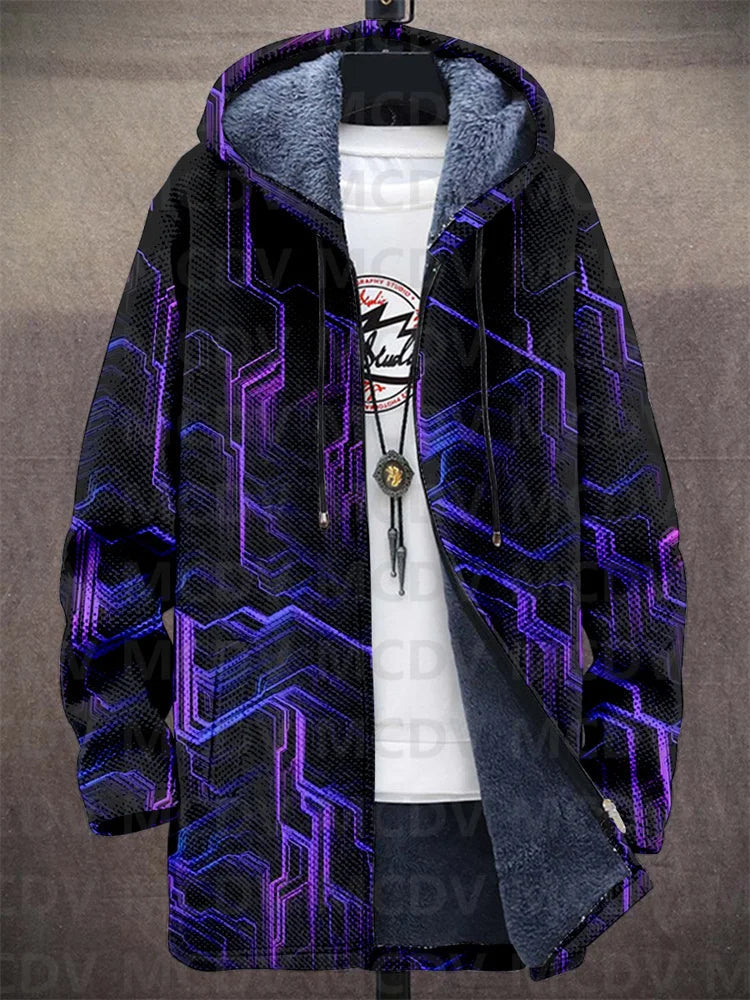 Soft Hooded Cardigan with an Edgy Vibe