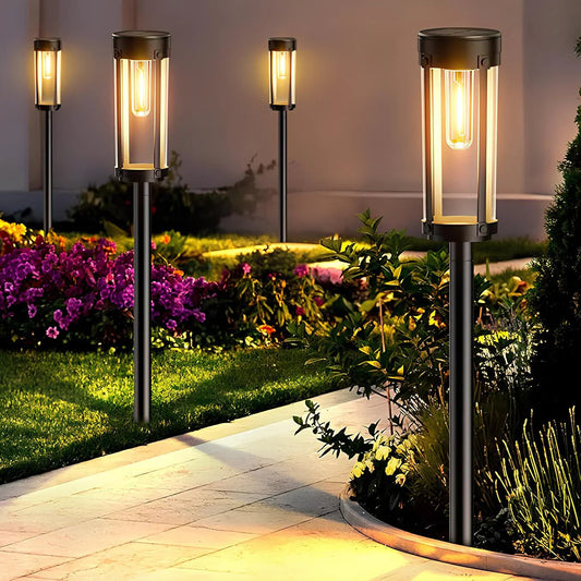 Solar Garden Torch Lights - Modern Pathway Lighting - Outdoor Lamp - Image 1