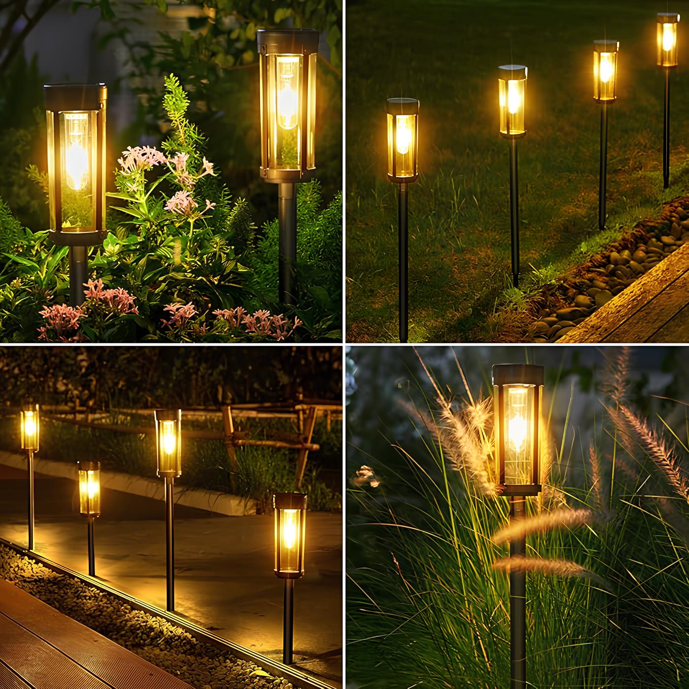 Solar Garden Torch Lights - Modern Pathway Lighting - Outdoor Lamp - Image 4