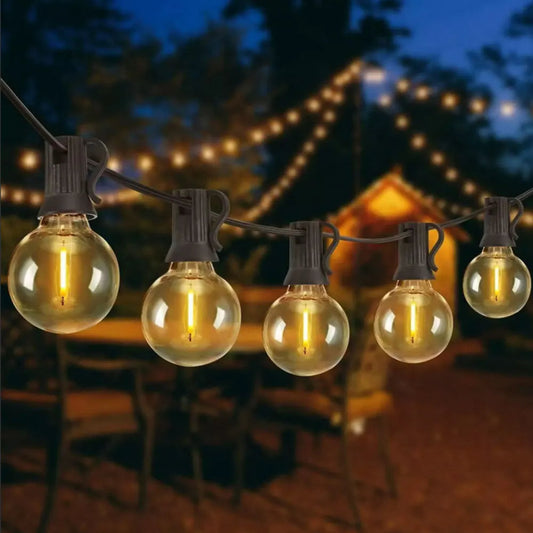 Solar Powered String Lights - Edison Style Bulbs - Outdoor Patio Lighting - Image 1