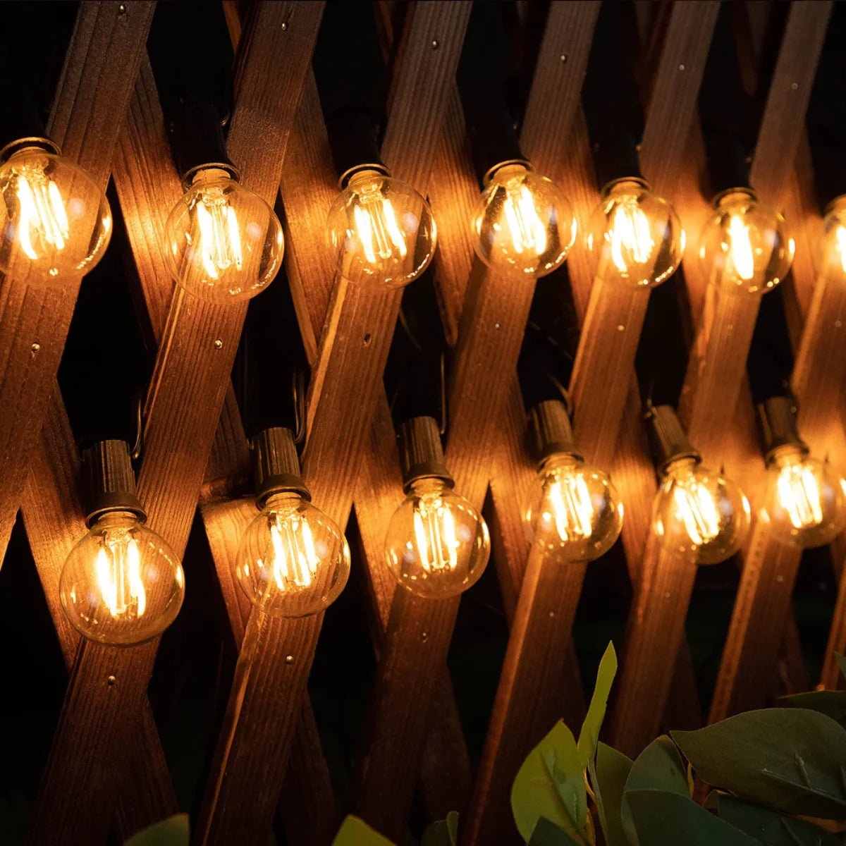 Solar Powered String Lights - Edison Style Bulbs - Outdoor Patio Lighting - Image 2