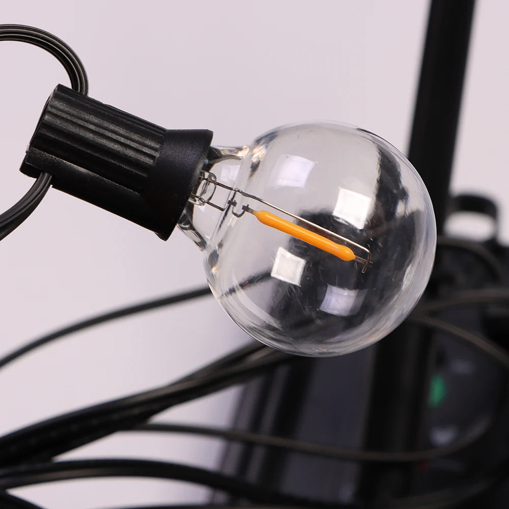 Solar Powered String Lights - Edison Style Bulbs - Outdoor Patio Lighting - Image 3