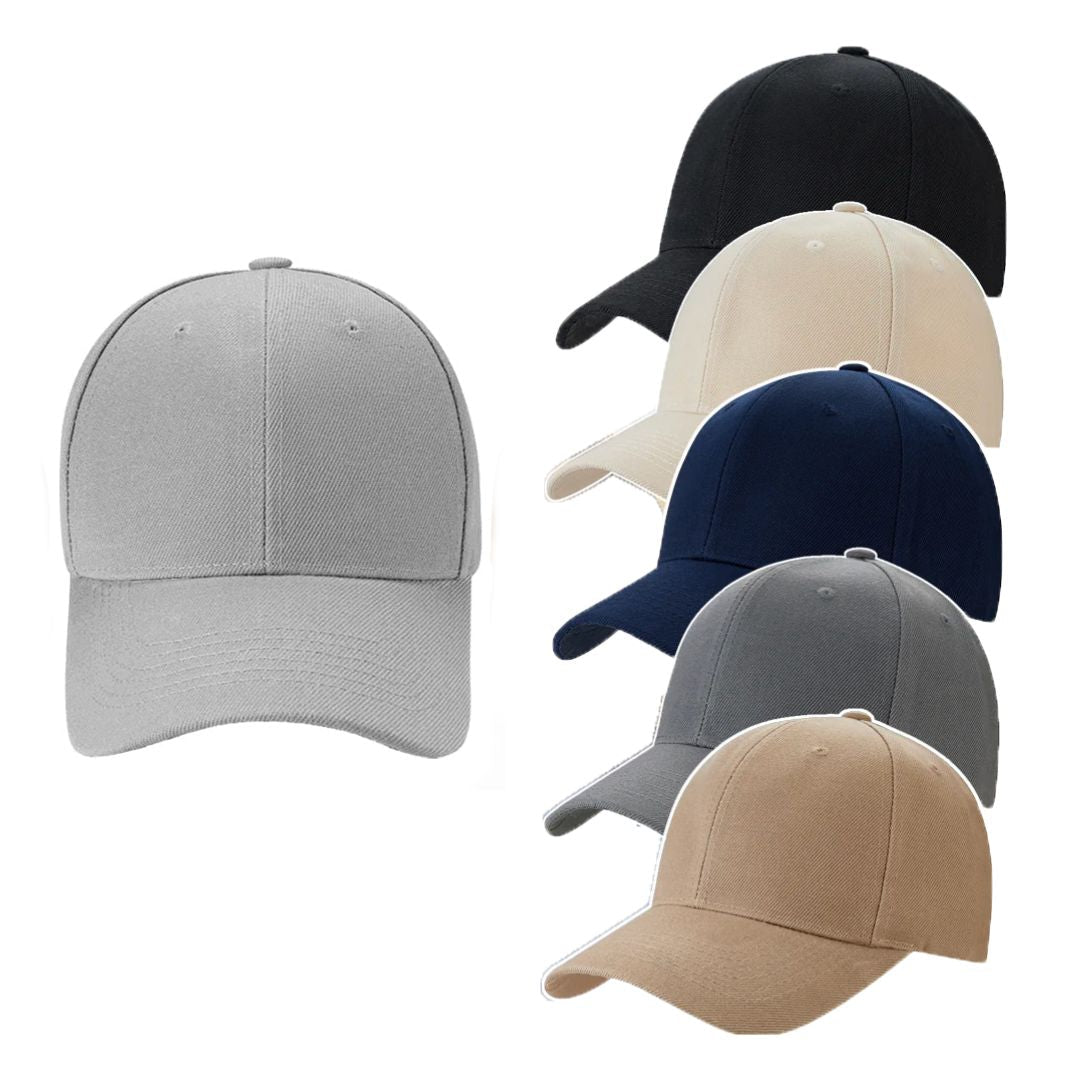 Solid-Color Baseball Cap for Men and Women - Available in Many Colors