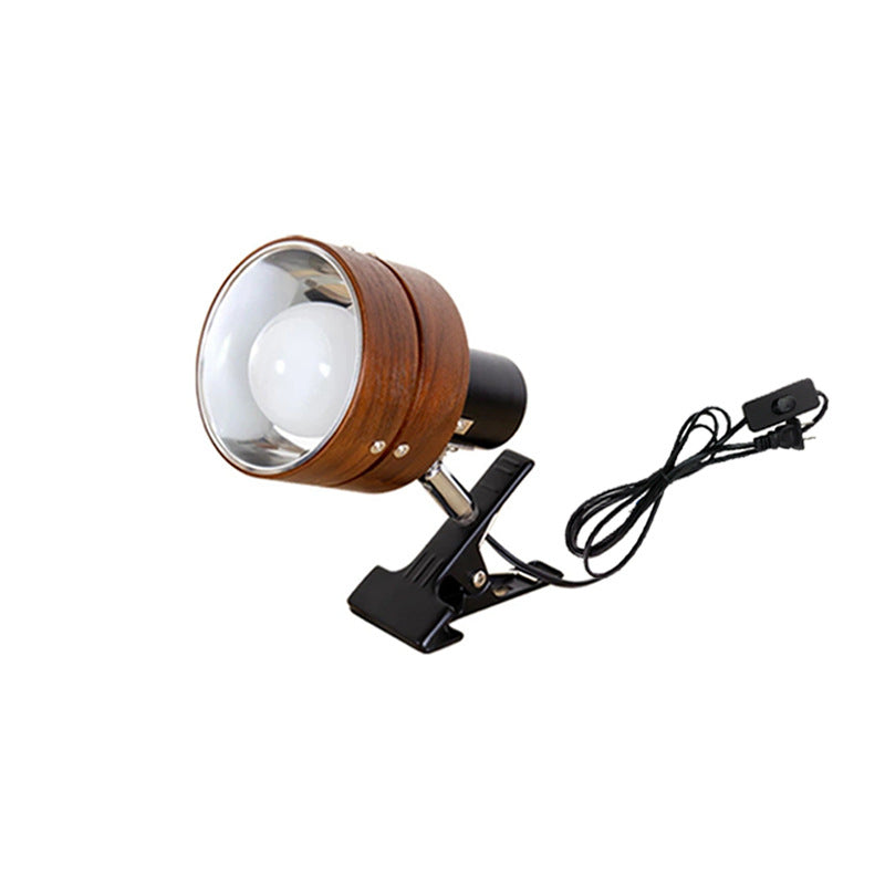 Solid Wood Clip Table Light - Stylish Accent Lighting - Plug-in Desk Lamp - Image 1