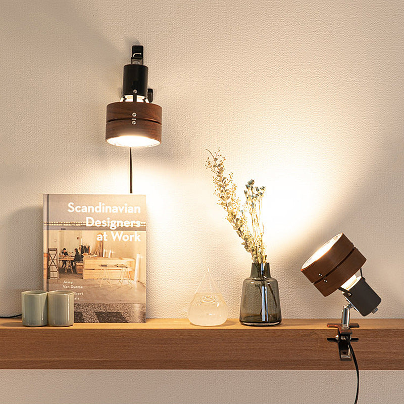 Solid Wood Clip Table Light - Stylish Accent Lighting - Plug-in Desk Lamp - Image 2