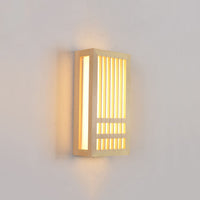 Solid Wood LED Wall Light - Modern Rectangular Sconce - Stylish Illumination