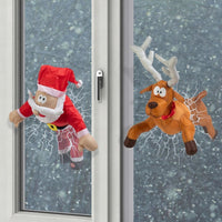 Sound-Activated Moving Santa Claus Window Christmas Figure