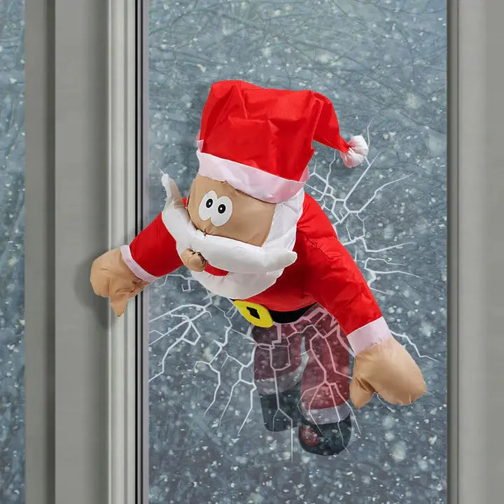 Sound-Activated Moving Santa Claus Window Christmas Figure