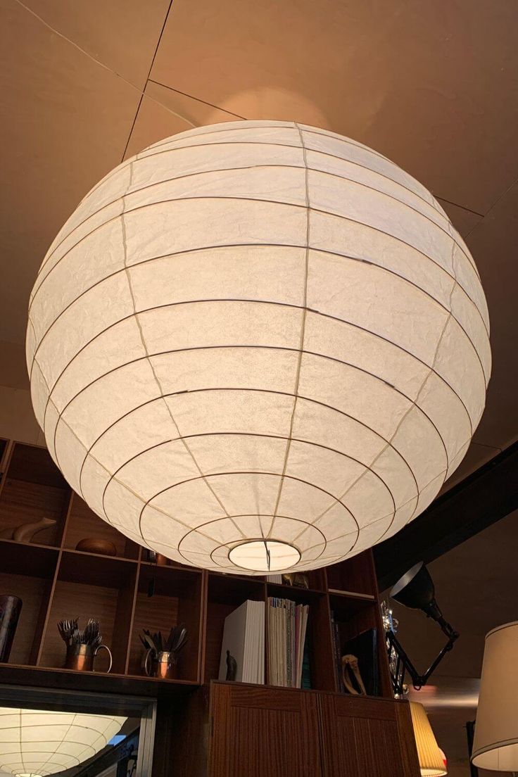 Sphere Paper Pendant Lamp - Modern Round Hanging Light Fixture - Image 10