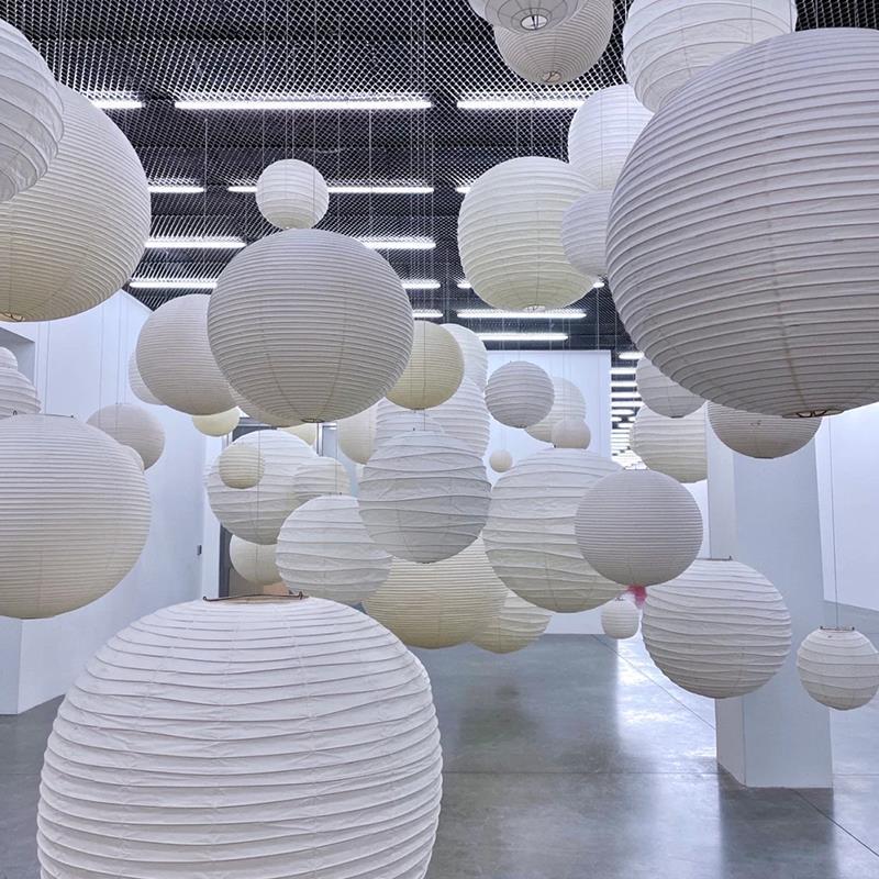 Sphere Paper Pendant Lamp - Modern Round Hanging Light Fixture - Image 12