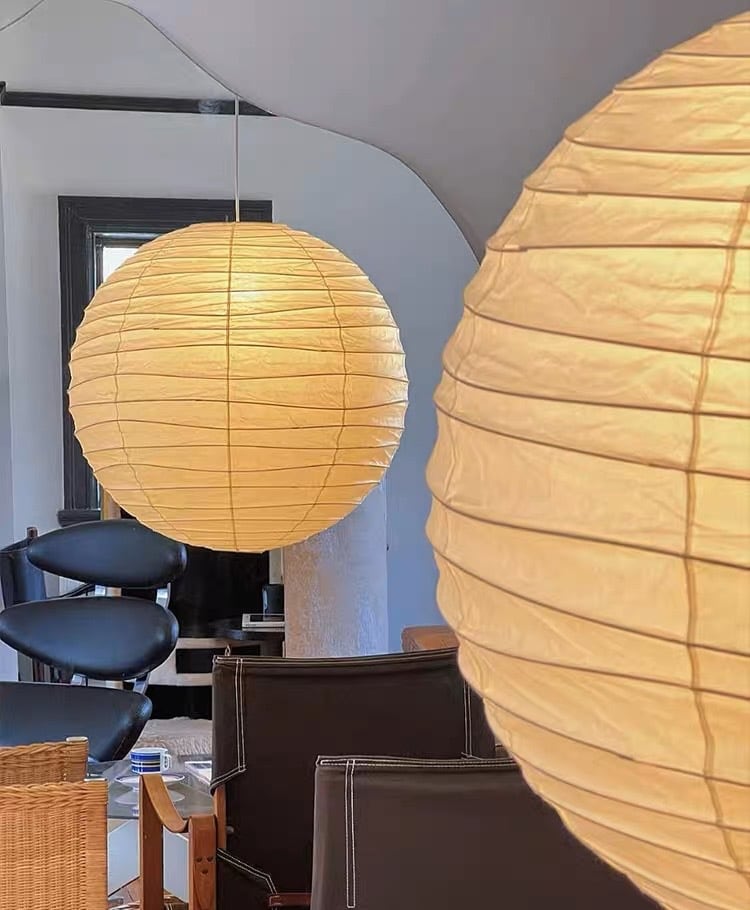 Sphere Paper Pendant Lamp - Modern Round Hanging Light Fixture - Image 7