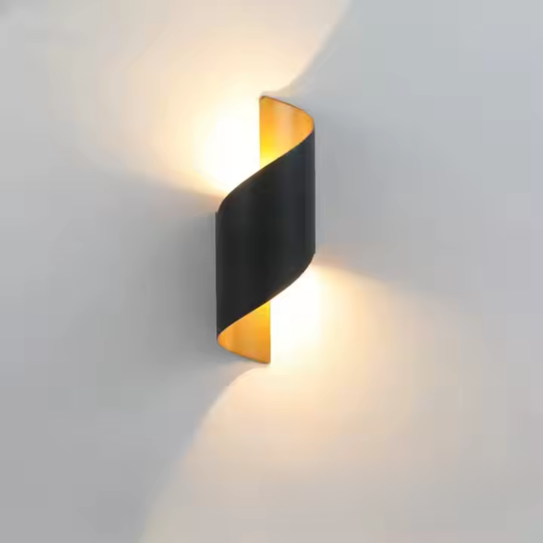 Spiral Metal Wall Light - Modern Sconce - Up Down Lighting - Hallway - Bedroom - Image 2