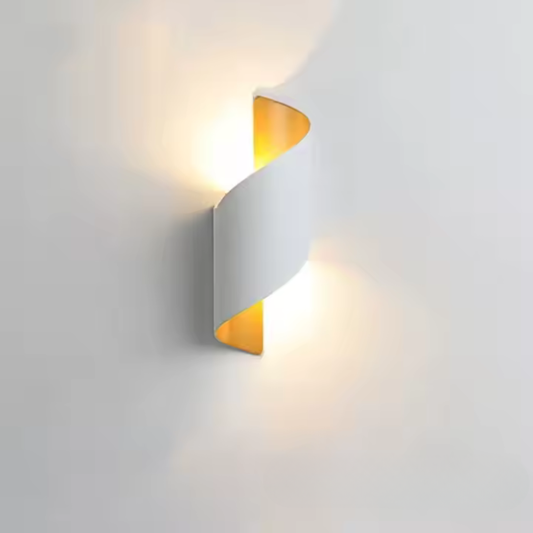 Spiral Metal Wall Light - Modern Sconce - Up Down Lighting - Hallway - Bedroom - Image 3