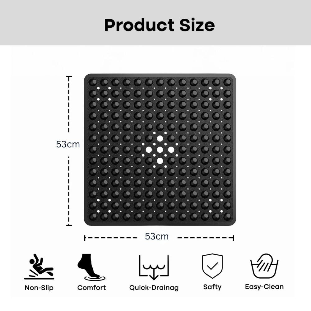 Square Shower Mat - Non-Slip - Bathroom Safety Mat - Image 4