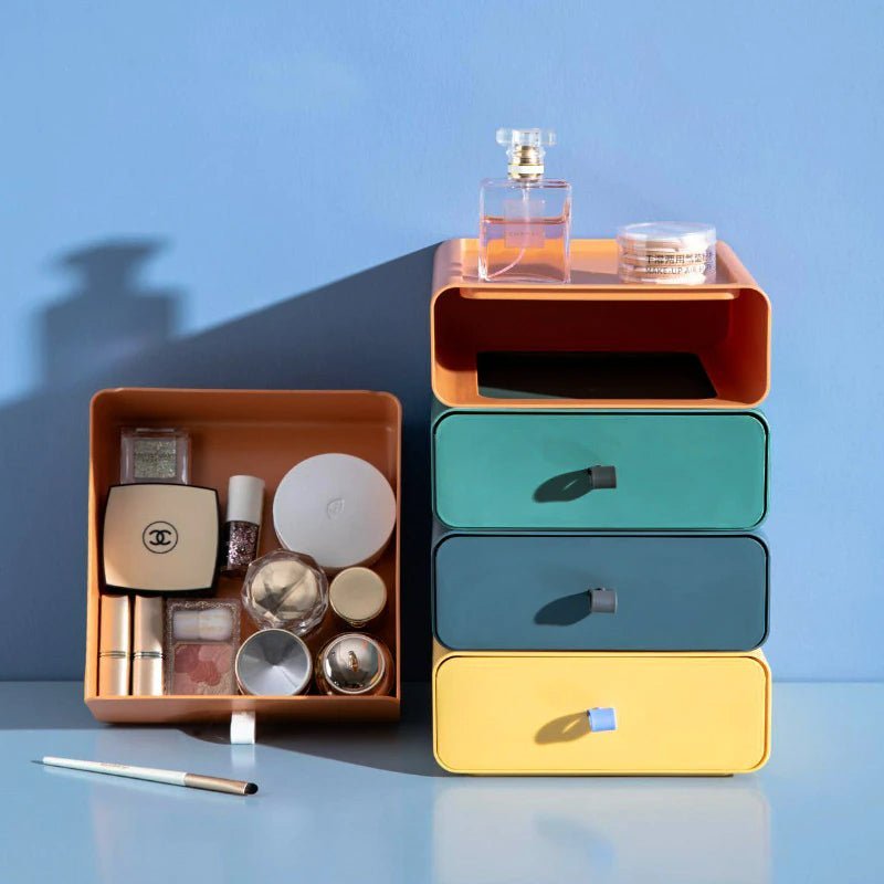 Stackable Storage Drawer - Plastic Organizer - Modern Decorative Box - Image 3