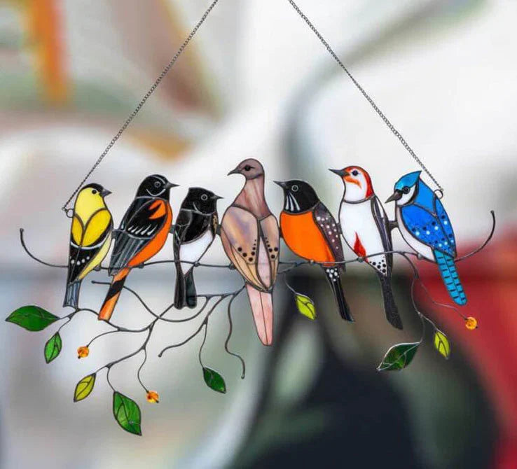 Stained Glass Bird Suncatcher
