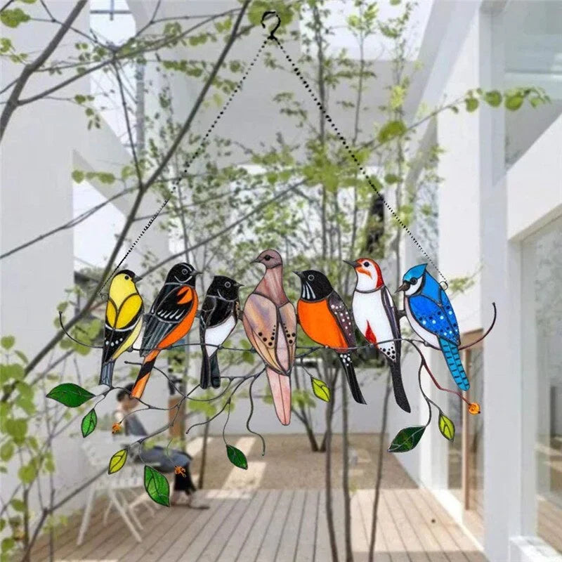 Stained Glass Bird Suncatcher