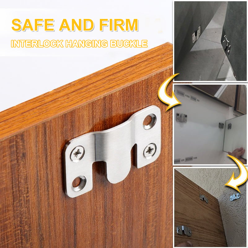 Stainless Steel Interlocking Hanging Buckle Flush Mount Brackets