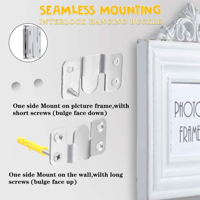 Stainless Steel Interlocking Hanging Buckle Flush Mount Brackets