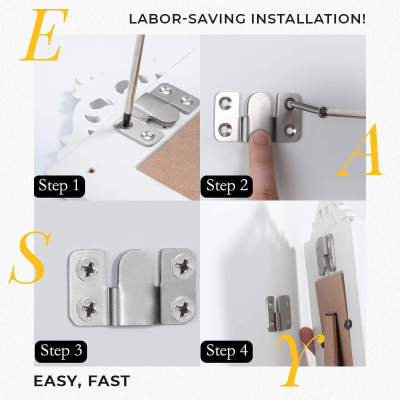 Stainless Steel Interlocking Hanging Buckle Flush Mount Brackets