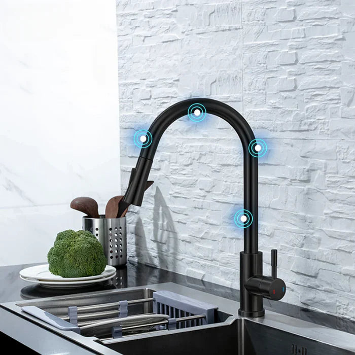 Stainless Steel Kitchen Faucet - Pull-Out Sprayer - Sensor Control - Modern - Image 3