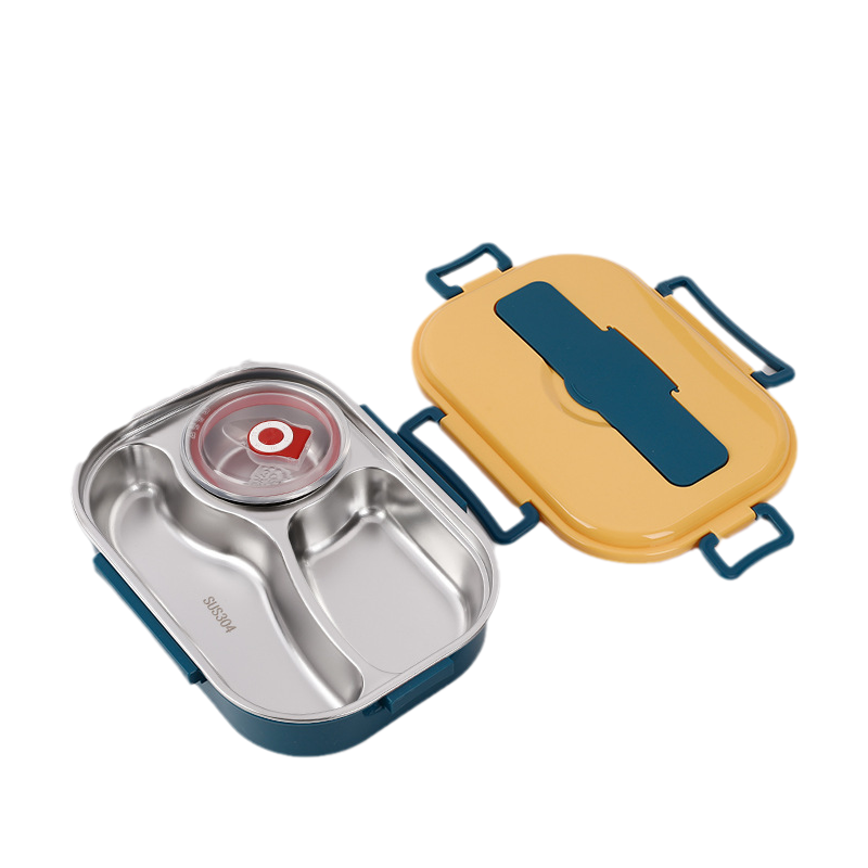 Stainless Steel Thermal Lunch Box – Stainless Steel Interior – 3 or 4 Compartments with Soup Bowl – Wall Clock