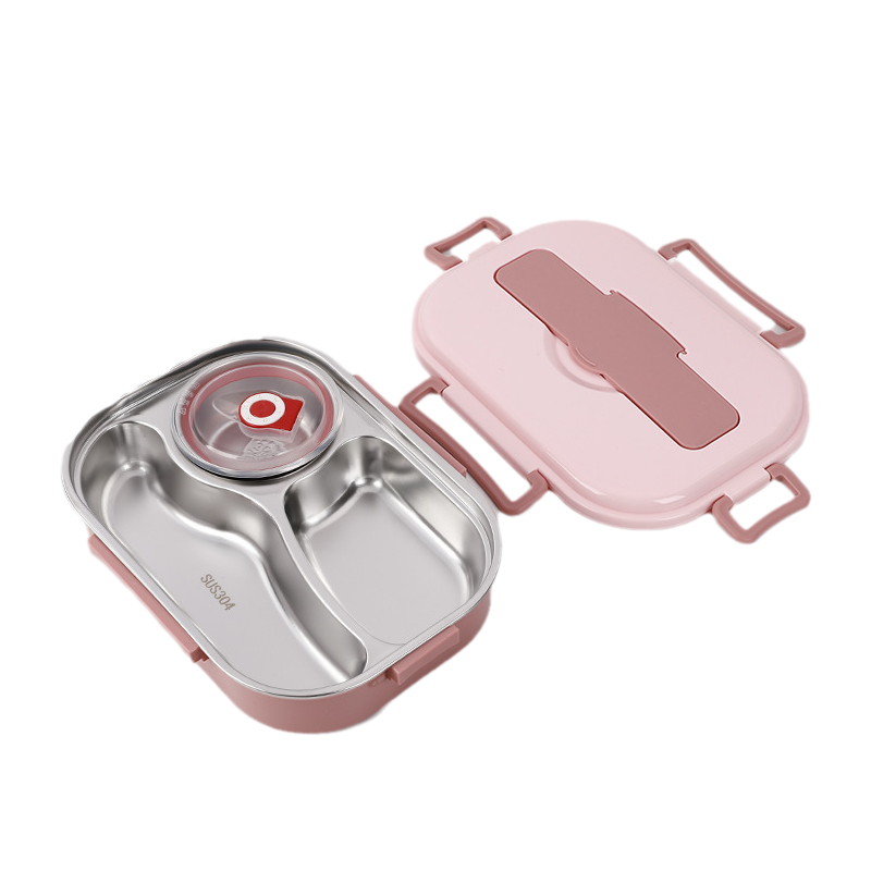 Stainless Steel Thermal Lunch Box – Stainless Steel Interior – 3 or 4 Compartments with Soup Bowl – Wall Clock