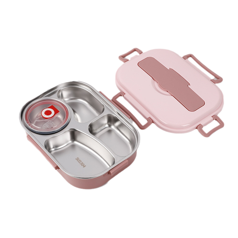 Stainless Steel Thermal Lunch Box – Stainless Steel Interior – 3 or 4 Compartments with Soup Bowl – Wall Clock