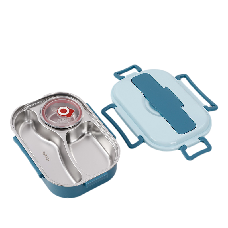 Stainless Steel Thermal Lunch Box – Stainless Steel Interior – 3 or 4 Compartments with Soup Bowl – Wall Clock