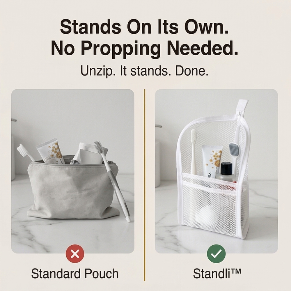 Standli – Freestanding Travel Toiletry Pouch
