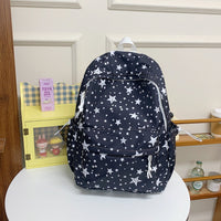 Starry Print Multi-Pocket Backpack
