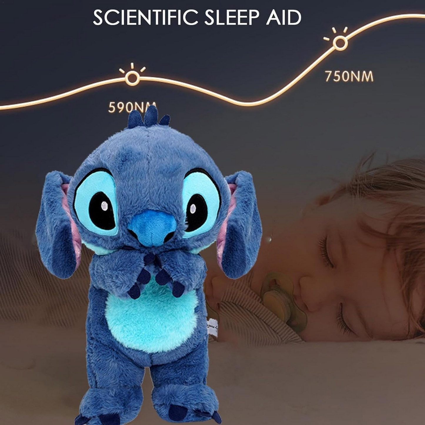 Stitch Plush Toy with Lights and Music for Kids