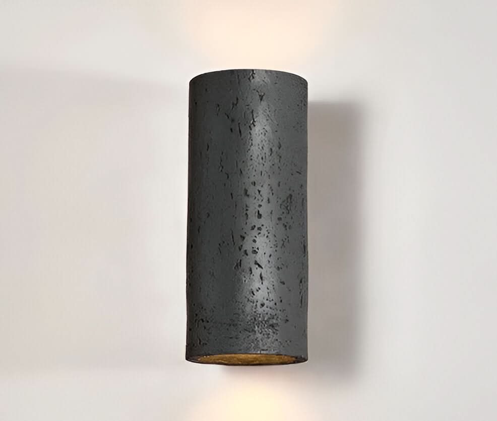 StoneBeam LED Cylinder Wall Light – Set of 2