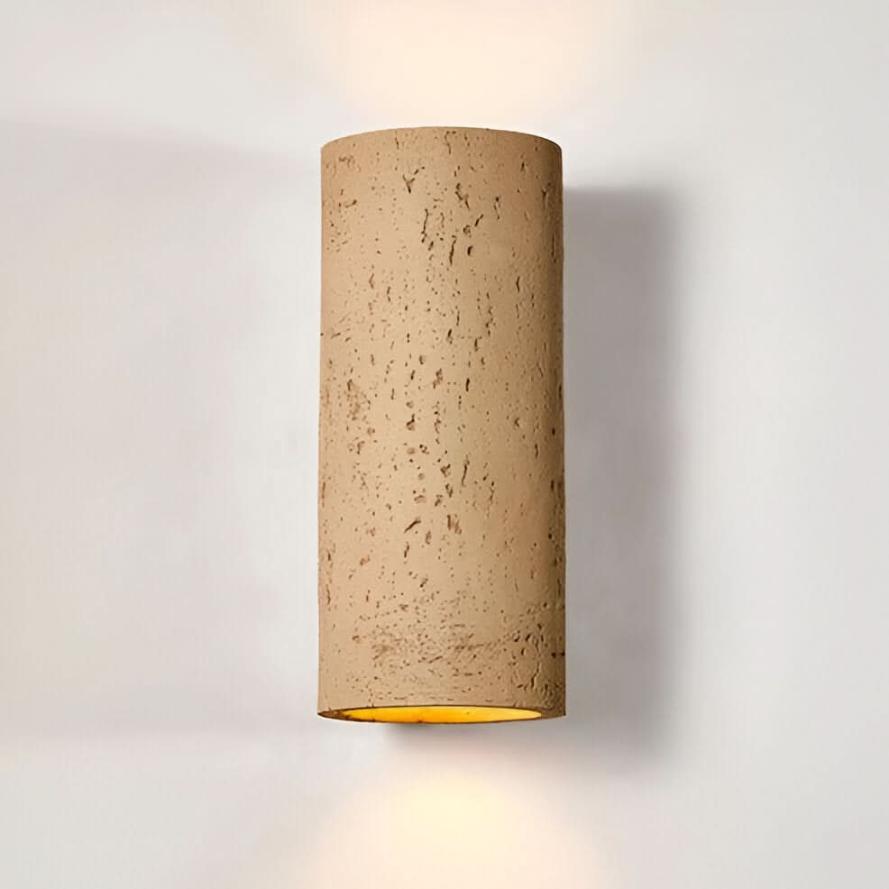 StoneBeam LED Cylinder Wall Light – Set of 2