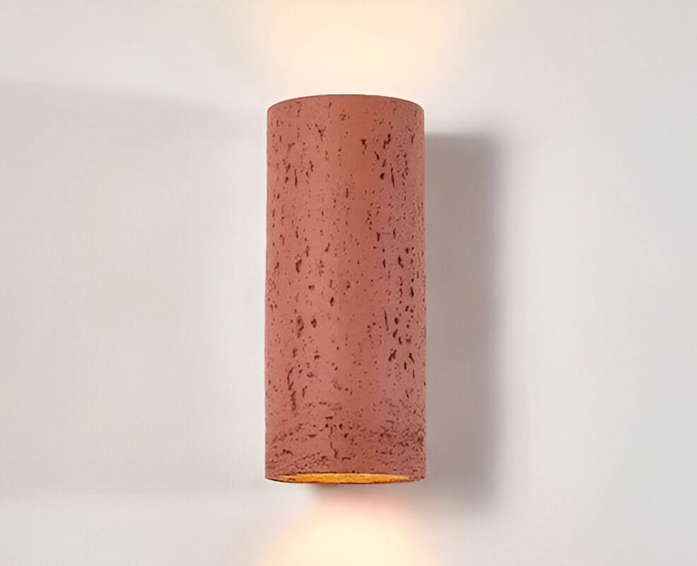 StoneBeam LED Cylinder Wall Light – Set of 2
