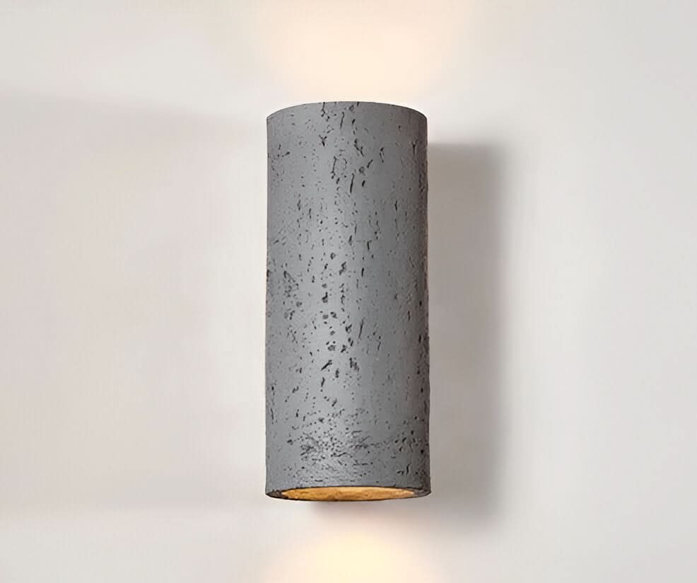 StoneBeam LED Cylinder Wall Light – Set of 2