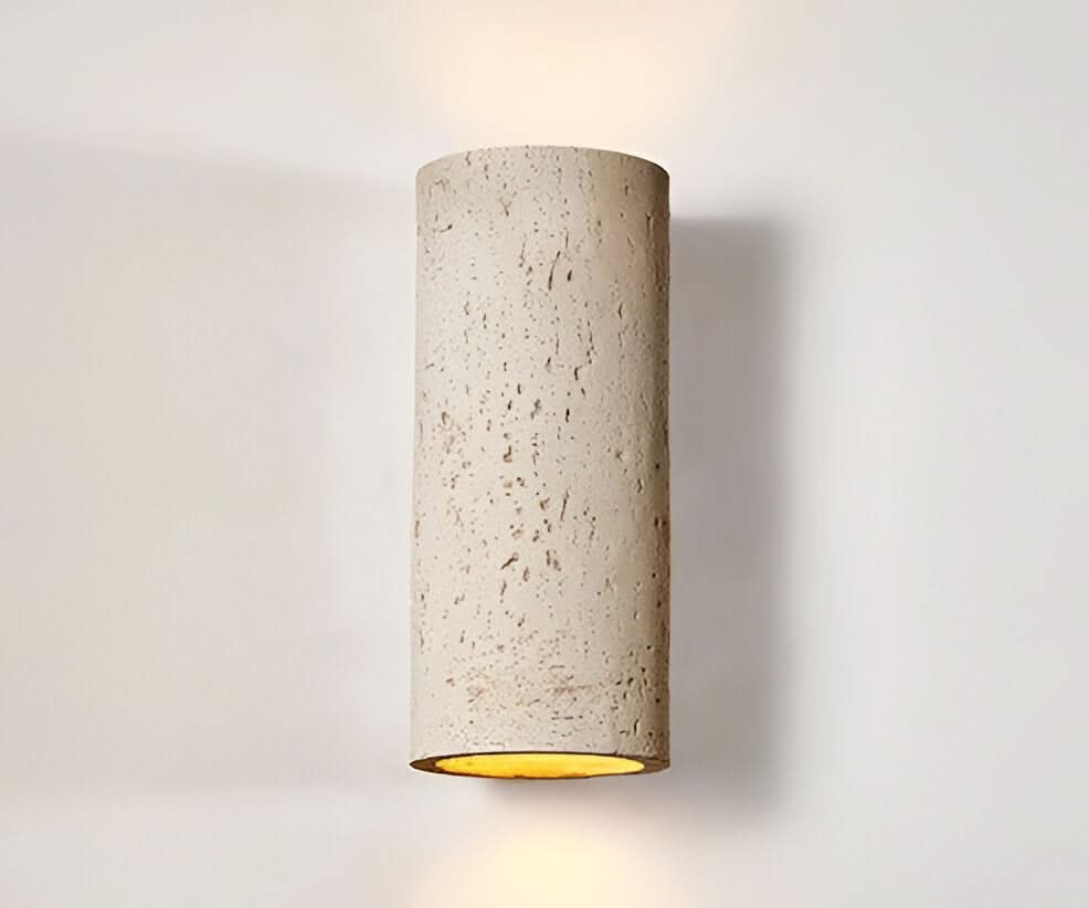 StoneBeam LED Cylinder Wall Light – Set of 2