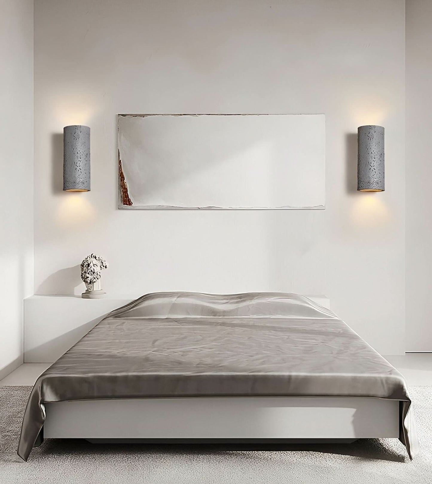 StoneBeam LED Cylinder Wall Light – Set of 2