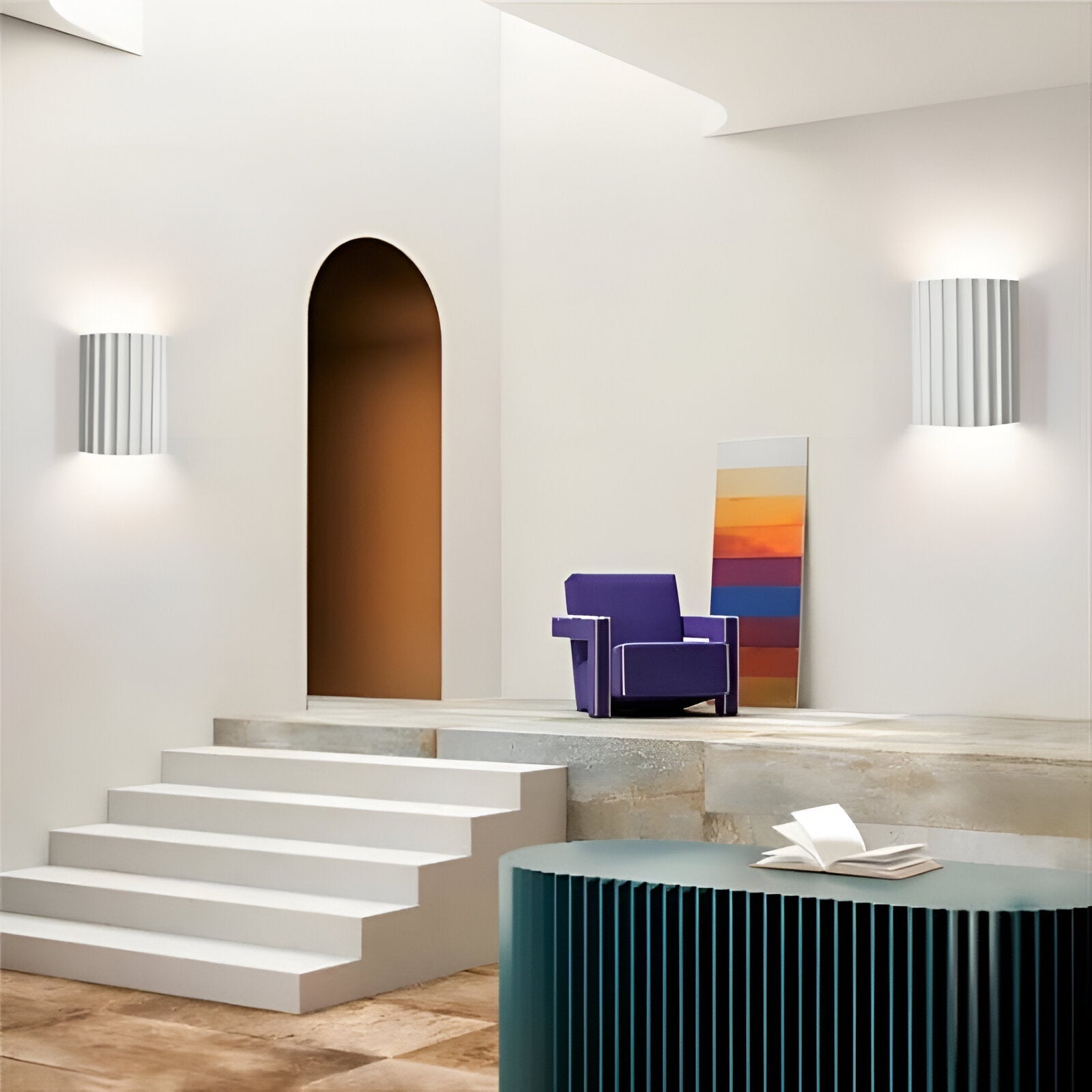 Striped Wall Sconce - Resin Wall Light - Modern Nordic Style - Image 4