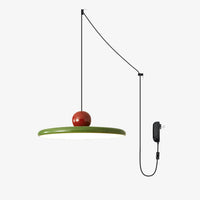 Stylish Disc Pendant Light - Iron & Acrylic - LED Plug-in Modern Lighting