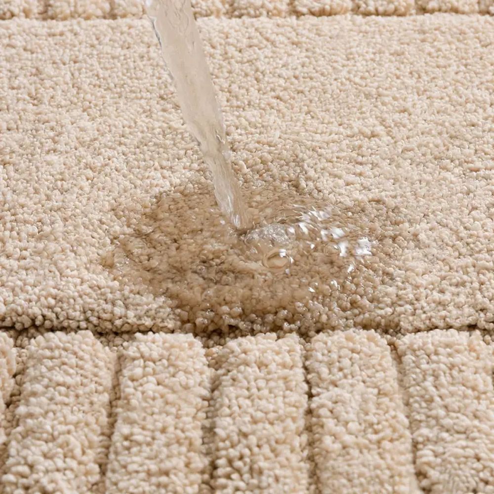 Stylish Flocking Bath Rug - Elegant Stripe Design - Soft Texture Mat - Image 2