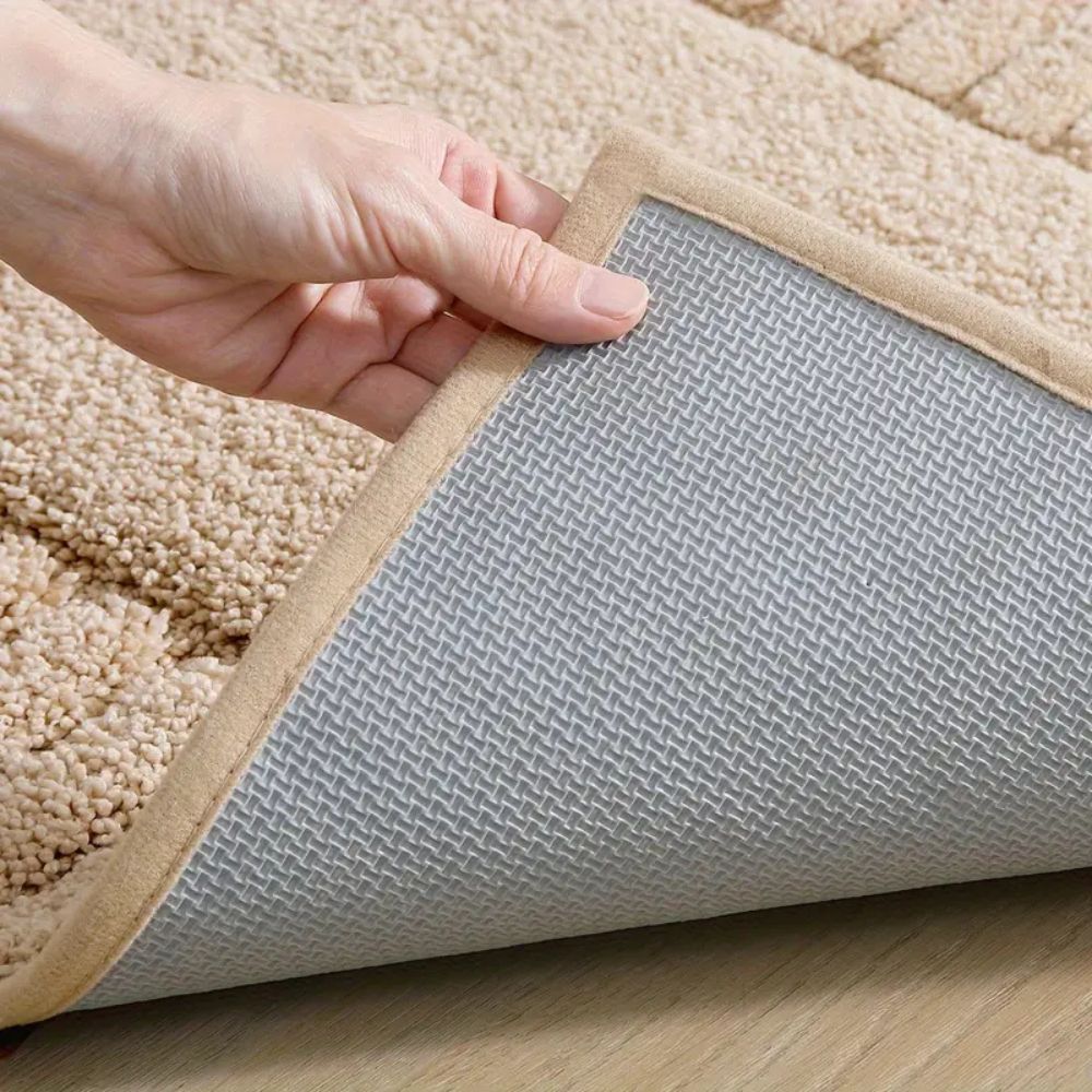 Stylish Flocking Bath Rug - Elegant Stripe Design - Soft Texture Mat - Image 5