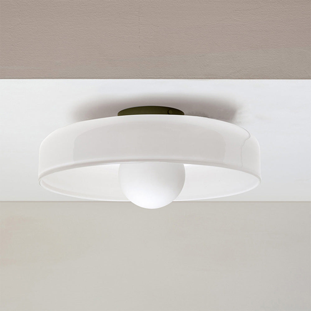 Stylish Glass Ceiling Light - Versatile Metal Frame Fixture - Bedroom & Living Room Lighting - Image 8