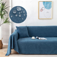 Stylish Sofa Cover Throw - Polyester Blend - Non-Slip Furniture Protector